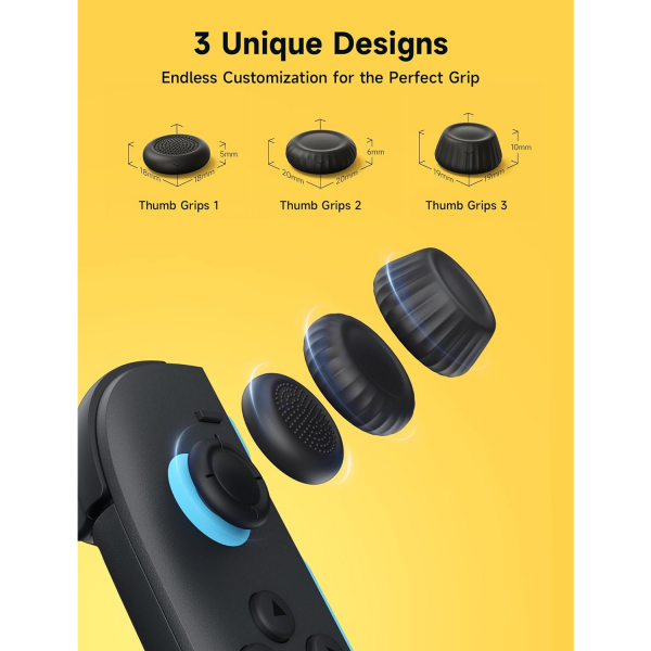 JSAUX Nintendo Switch 2 Baparmak Tutacaklar-Black