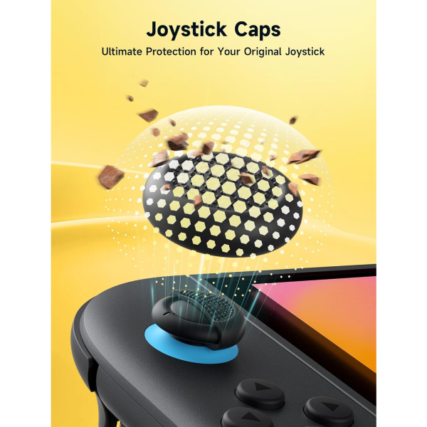 JSAUX Nintendo Switch 2 Baparmak Tutacaklar-Black