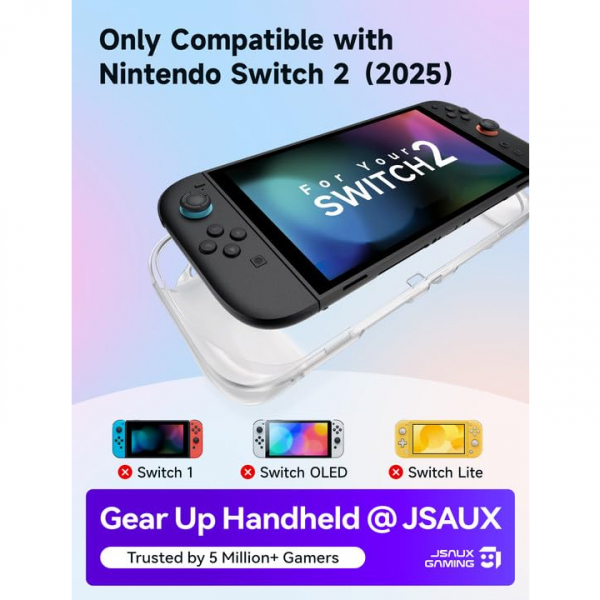 JSAUX Nintendo Switch 2 Tanabilir effaf Klf-Clear