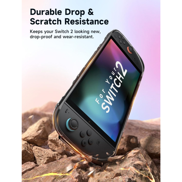 JSAUX Nintendo Switch 2 Tanabilir effaf Klf-Clear Black