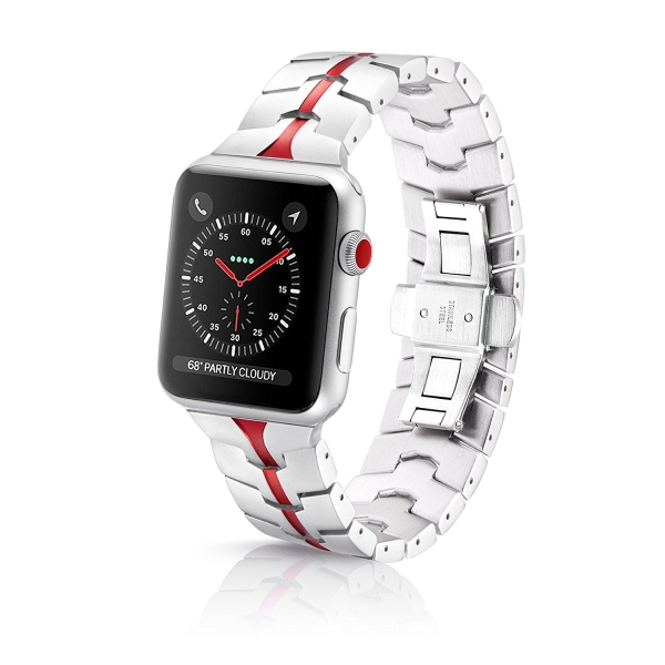 JUUK Apple Watch Sapphire Vitero Kay (42mm)- Silver Red