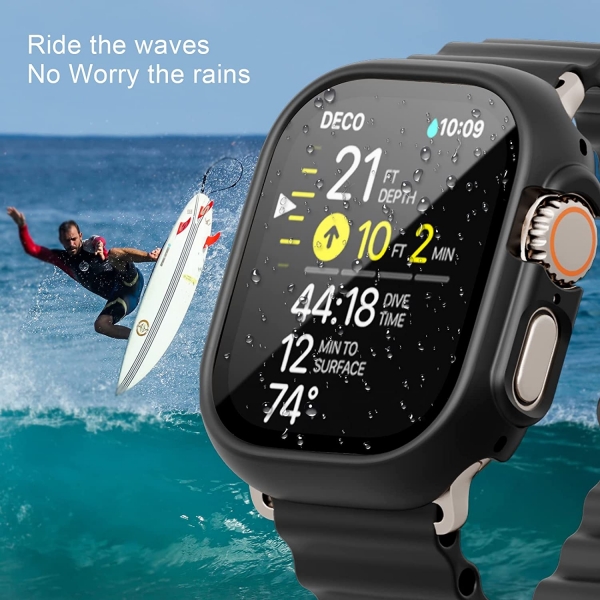 JZK Apple Watch Ultra 49mm Bumper Klf-Turuncu effaf