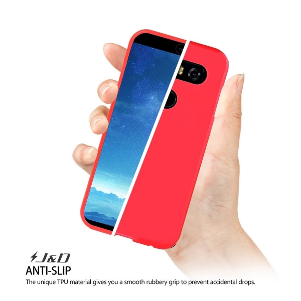 J And D LG V30 Bumper Klf-Red