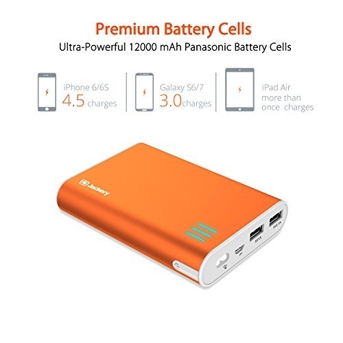 Jackery Giant+ Premium kili USB Tanabilir Batarya (12000 mAh)-Orange