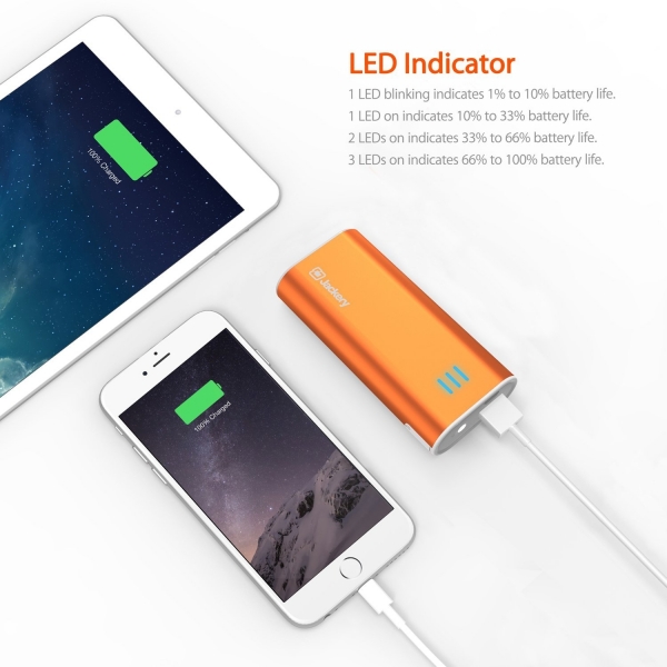 Jackery Ultra Kompakt Tanabilir Batarya (6000 mAh)-Orange