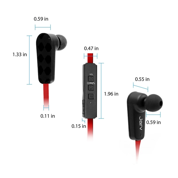 Jarv NMotion Sport Bluetooth Kulak i Kulaklk-Red