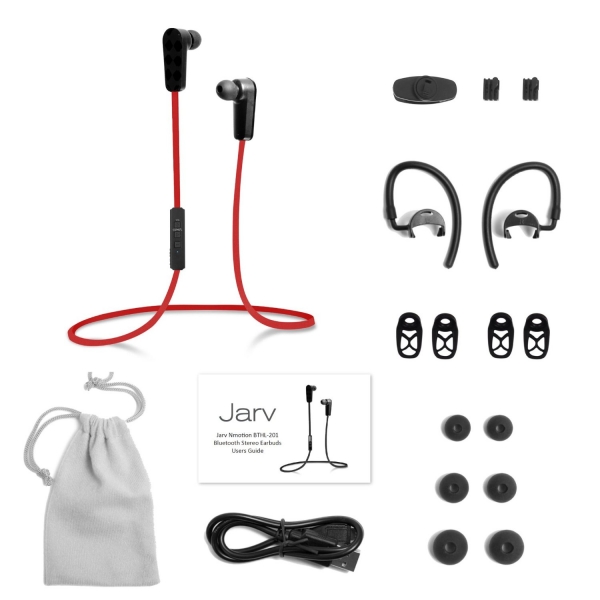 Jarv NMotion Sport Bluetooth Kulak i Kulaklk-Red