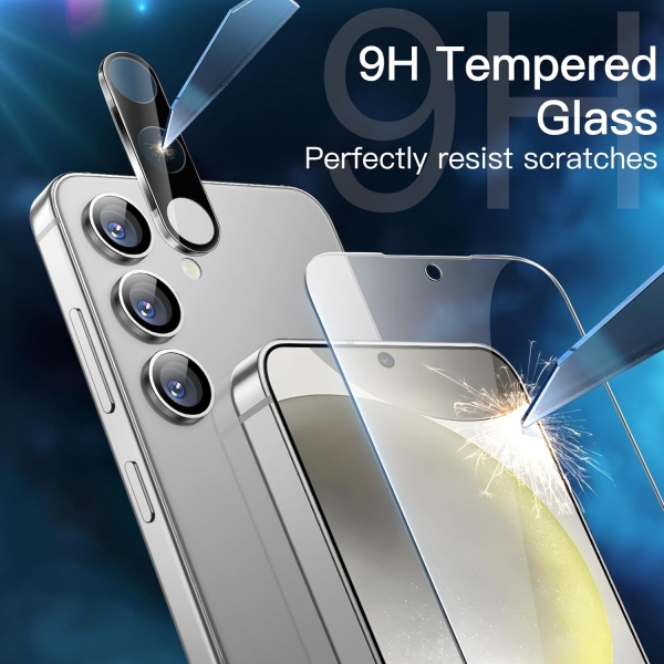 JeTech Galaxy S24 Plus Ekran Koruyuculu Klf -Silver