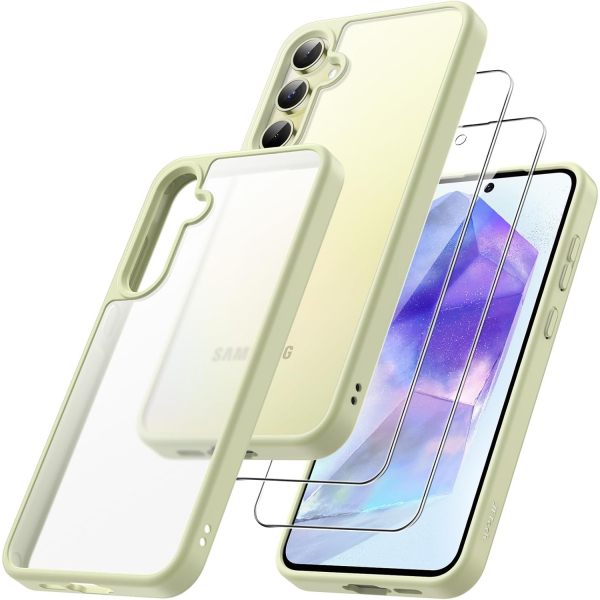 JeTech Galaxy A55 Ekran Koruyuculu Klf -Lime