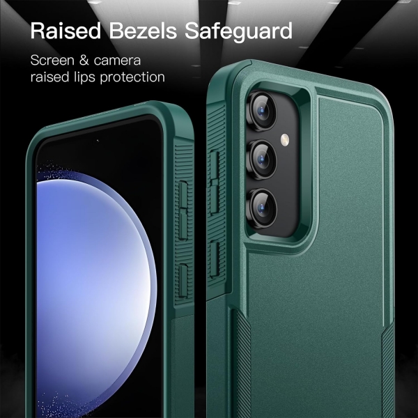 JeTech nce Galaxy S23 FE Mat Klf -Midnight Green