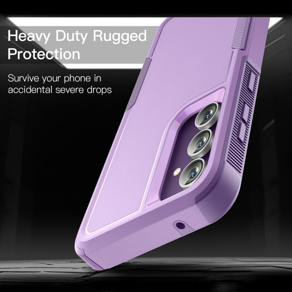 JeTech nce Galaxy S23 FE Mat Klf -Light Purple