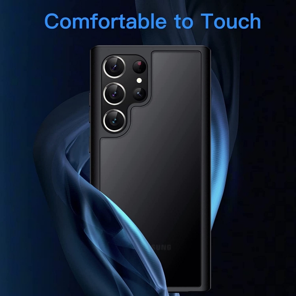 JeTech nce Galaxy S23 Ultra Mat Klf -Black