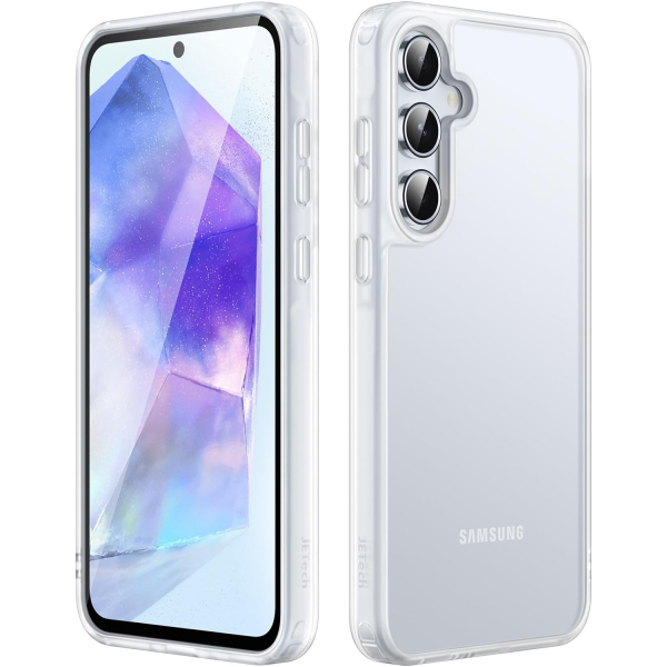 JeTech nce Galaxy A55 Mat Klf -Frosted Clear