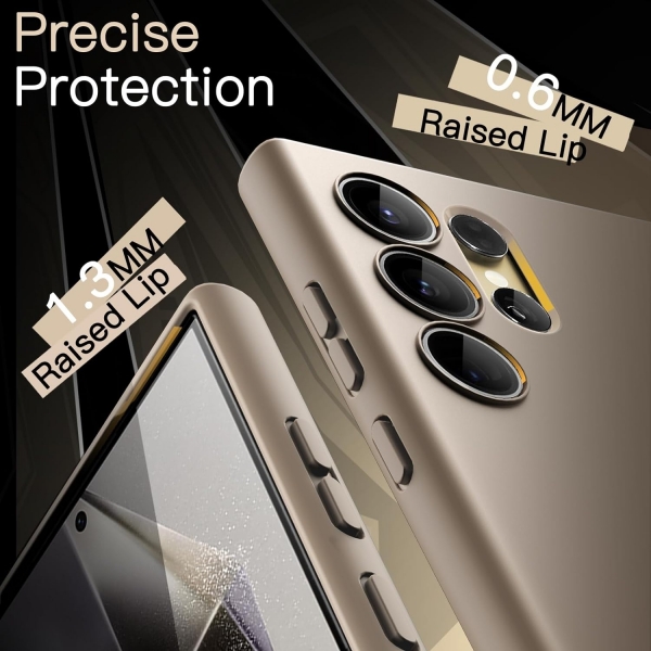 JeTech nce Galaxy S24 Ultra Darbeye Dayankl Klf -Gold