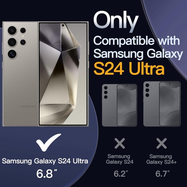 JeTech Samsung Galaxy S24 Ultra Manyetik Klf -Clear
