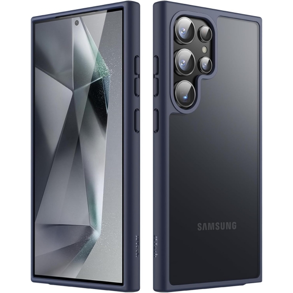 JeTech Samsung Galaxy S24 Ultra Mat Klf-Deep Blue