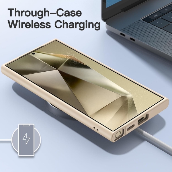 JeTech Samsung Galaxy S24 Ultra Mat Klf-Gold