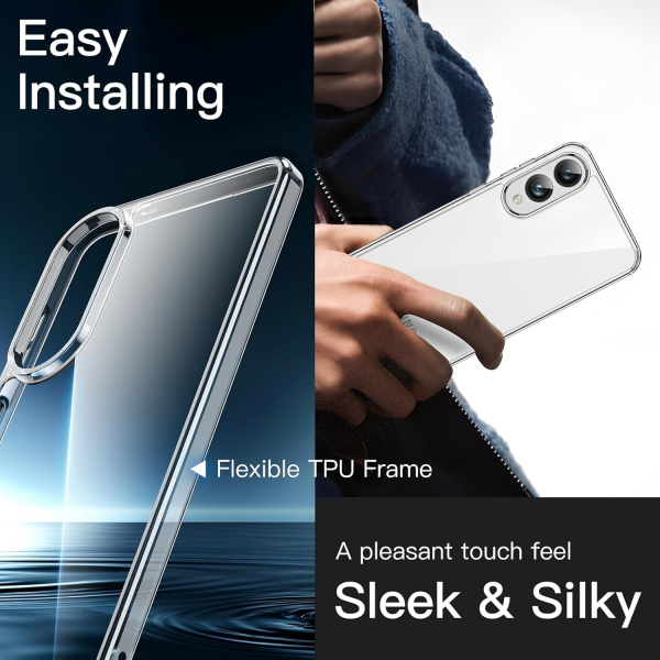JeTech Samsung Galaxy S25 Edge effaf Klf -Clear