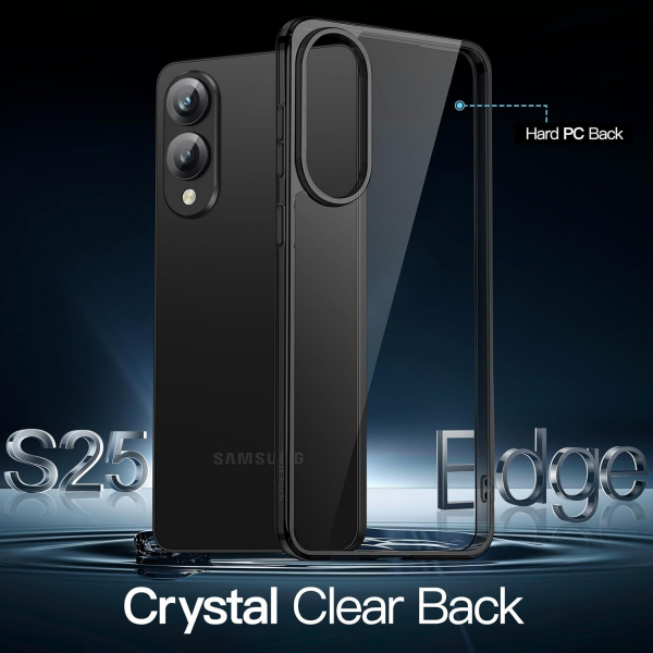 JeTech Samsung Galaxy S25 Edge effaf Klf -Black