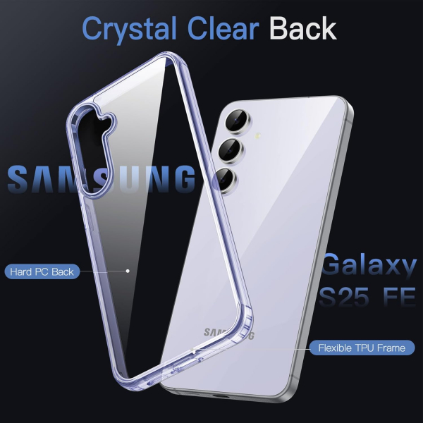 JeTech Samsung Galaxy S25 FE effaf Klf -Ice Blue