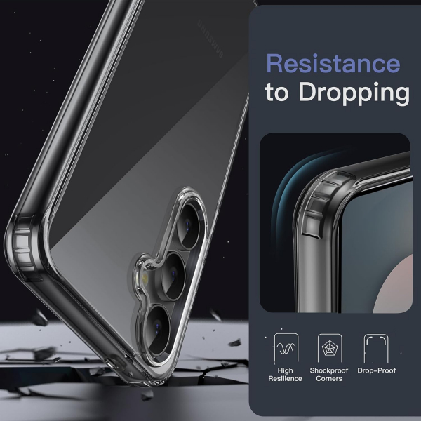 JeTech Samsung Galaxy S25 FE effaf Klf -Black