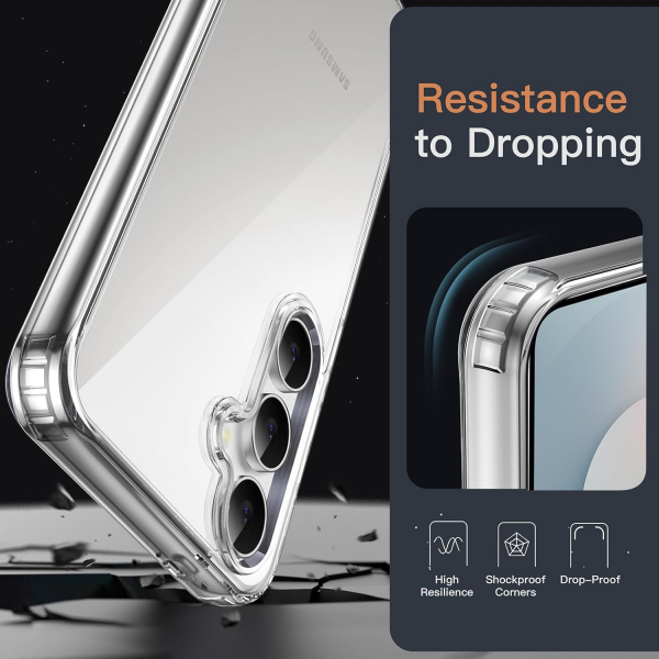 JeTech Samsung Galaxy S25 FE effaf Klf -Clear