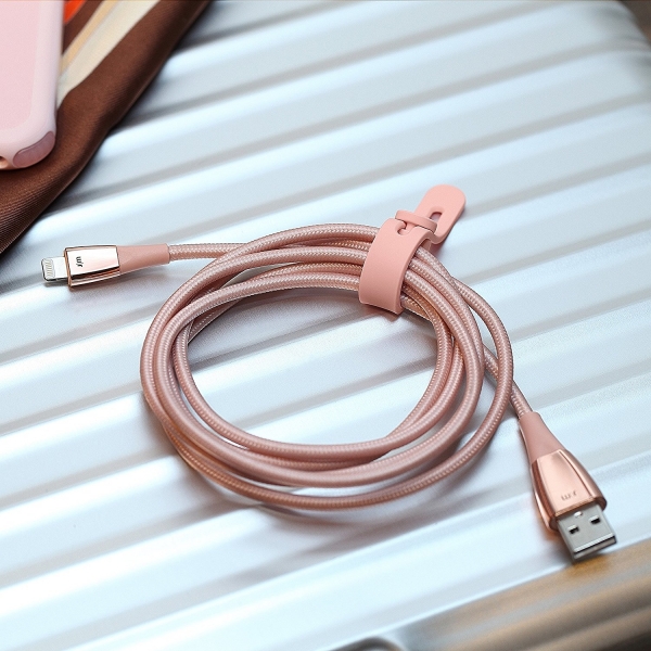 Just Mobile Kevlar Lightning Kablo-Rose Gold