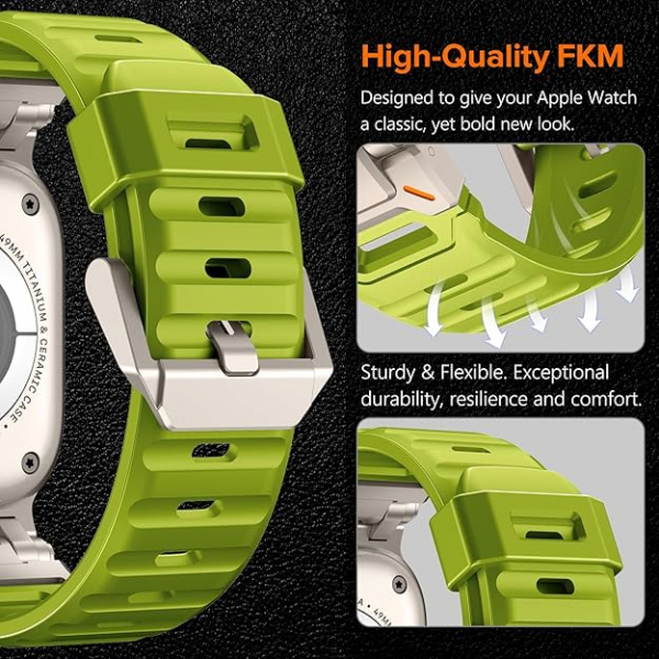 KADES Apple Watch 10 46mm Kay -Yellow Green Titanium 