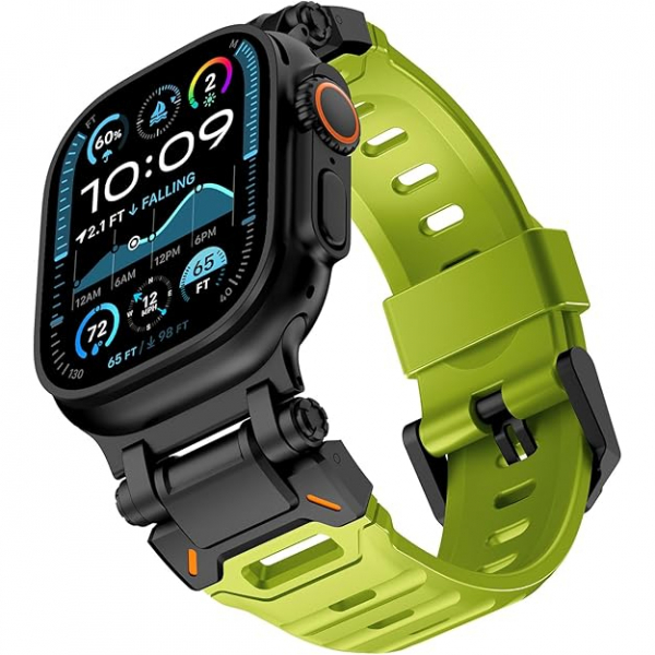 KADES Apple Watch 10 46mm Kay -Yellow Green Black