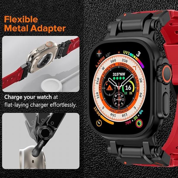 KADES Apple Watch 10 46mm Kay -Red Black 