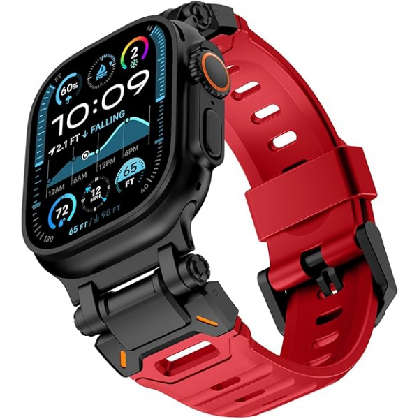 KADES Apple Watch 10 46mm Kay -Red Black 