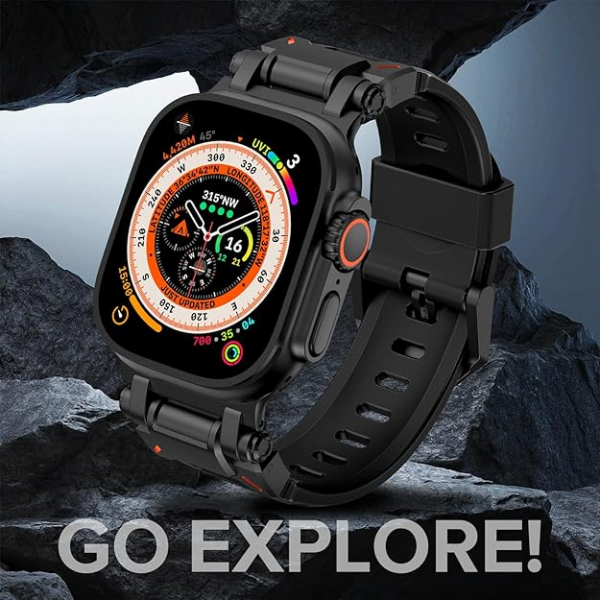 KADES Apple Watch 10 46mm Kay -Orange Black 