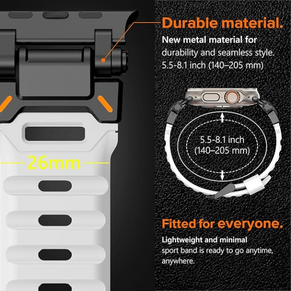 KADES Apple Watch 10 46mm Kay -Glow White Black 