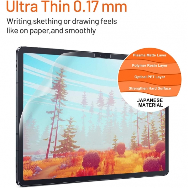 KCT Paperfeel Serisi Galaxy Tab S8 Plus Ekran Koruyucu(12.4 in)(2 Adet)