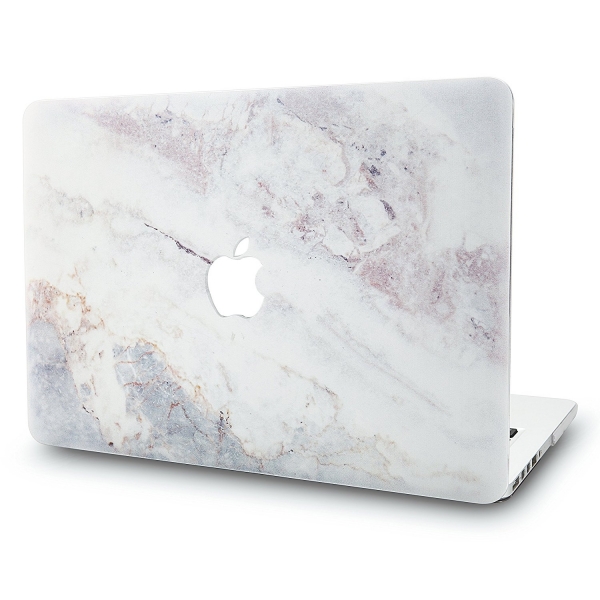 KEC MacBook Air Kapak Klf (13.3 in)-White Marble 2