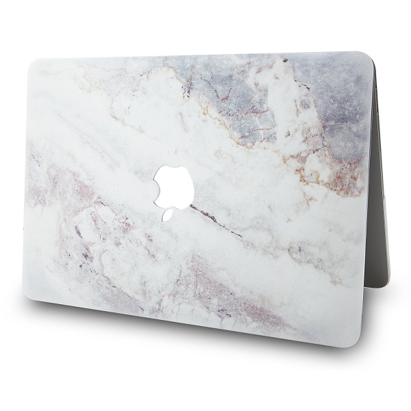 KEC MacBook Air Kapak Klf (13.3 in)-White Marble 2