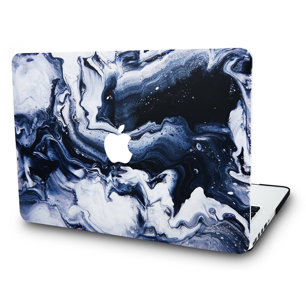 KEC MacBook Pro Retina Marble K�l�f (13 in�)-Black Grey Marble
