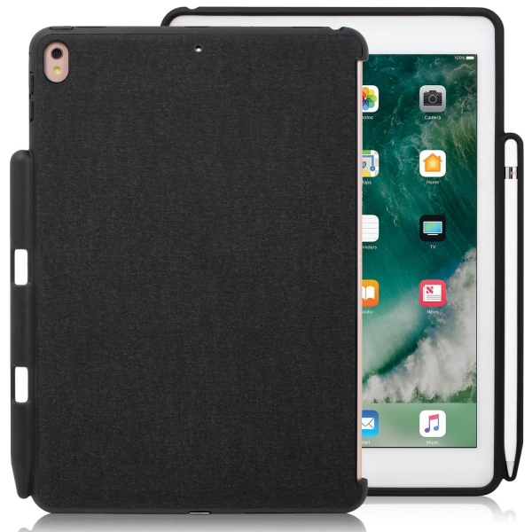 KHOMO iPad Pro Kalem Blmeli Klf (10.5 in)-Twill Gray