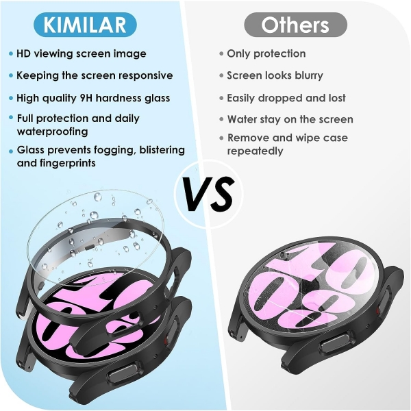 KIMILAR Galaxy Watch 6 40mm Bumper Klf-Black