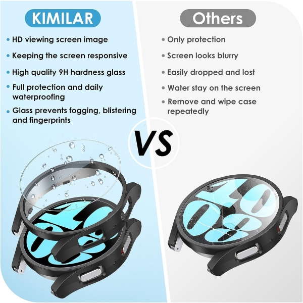 KIMILAR Galaxy Watch 6 44mm Bumper Klf-Black
