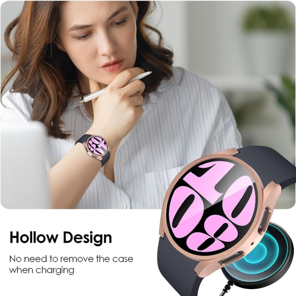 KIMILAR Galaxy Watch 6 44mm Bumper Klf-Rose Gold