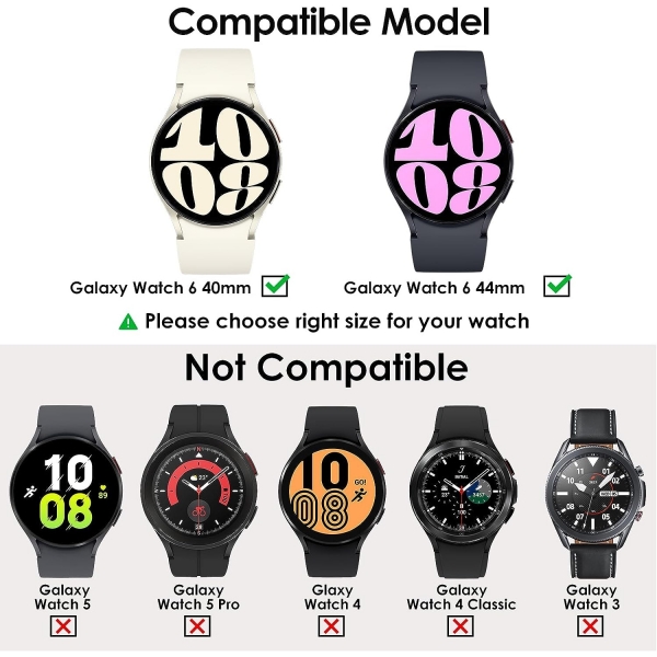 KIMILAR Galaxy Watch 6 44mm Bumper Klf-Rose Gold