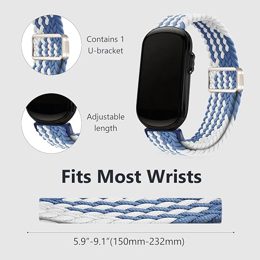  KONXISA Garmin CIRQA Uyumlu Naylon Kay��-Sky Blue