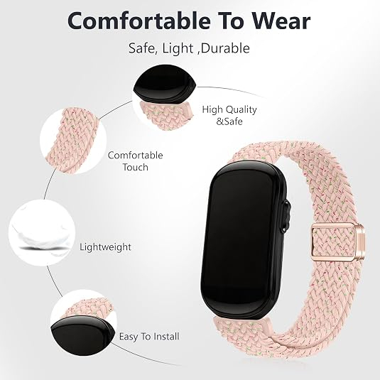  KONXISA Garmin CIRQA Uyumlu Naylon Kay��-Pink