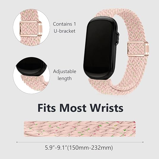  KONXISA Garmin CIRQA Uyumlu Naylon Kay��-Pink