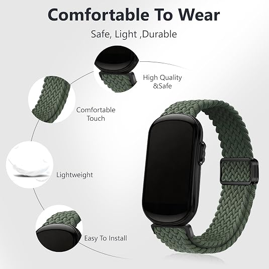  KONXISA Garmin CIRQA Uyumlu Naylon Kay��-Green