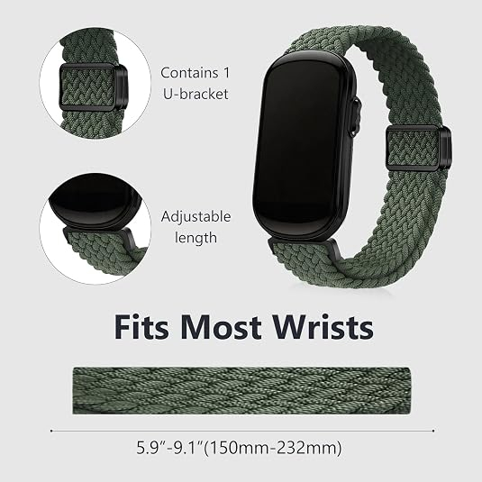  KONXISA Garmin CIRQA Uyumlu Naylon Kay��-Green