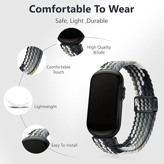  KONXISA Garmin CIRQA Uyumlu Naylon Kay��-Dark Chocolate