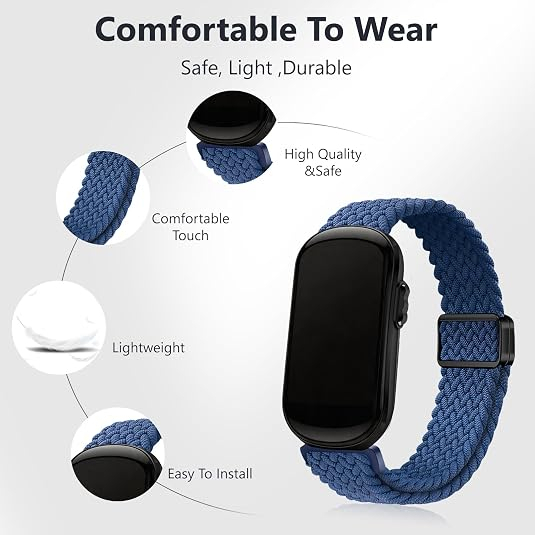  KONXISA Garmin CIRQA Uyumlu Naylon Kay��-Blue