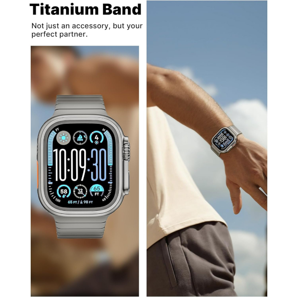 KUXIU Apple Watch Ultra 1/2.Nesil Kay-Titanium